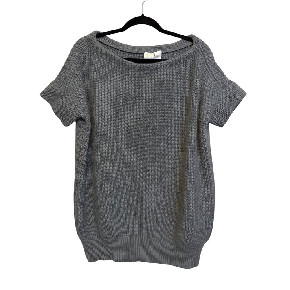 Leetha Cashmere Sweater S Gray Angora Luxury Winter Cozy Warm Comfy Oversized